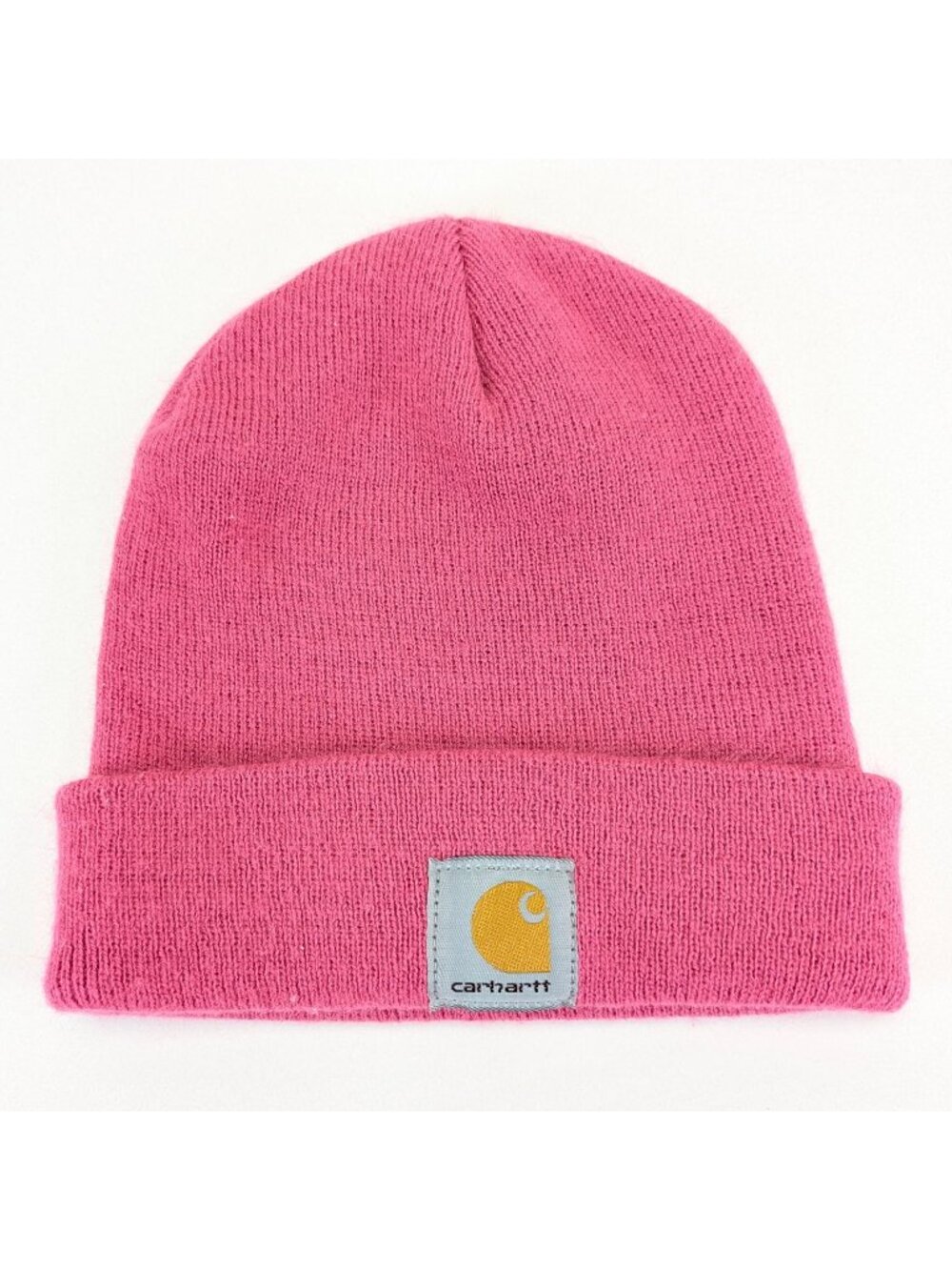 Carhartt Beanie Hat Toboggan Knit Womens Cuffed Cotton Candy Pink Cap Winter